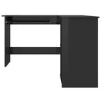 Bureau d'ordinateur moderne en L, poste de travail d'angle réglable avec de nombreuses étagères de rangement pour les espaces compacts