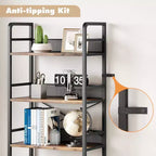 Étagère de style rustique, meuble de rangement à quatre niveaux, adaptée aux chambres, salons et bureaux à domicile