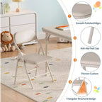 Ensemble de quatre chaises pliantes pour enfants, idéal pour les restaurants, les crèches et les salles de classe. (Chaises uniquement)