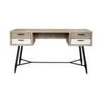 HomeStock 8 in.H White Color Particle Board Computer Desks with Open Storage Shelf