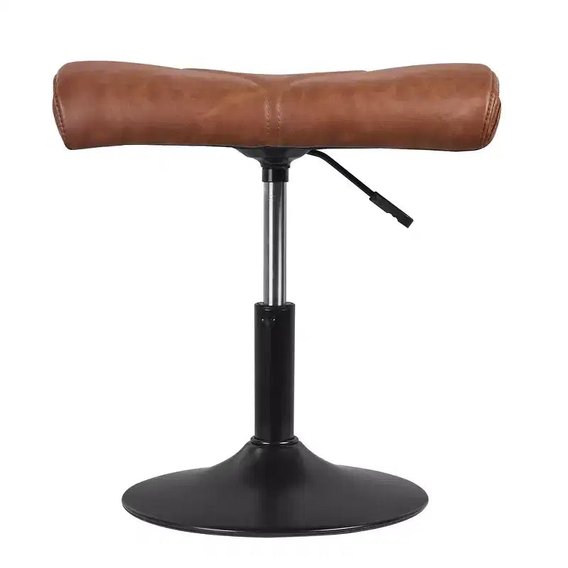 VECELO Repose-pieds Ottoman sous le bureau, en PU, réglable en hauteur, avec rembourrage confortable