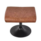 VECELO Repose-pieds Ottoman sous le bureau, en PU, réglable en hauteur, avec rembourrage confortable