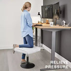 VECELO Repose-pieds Ottoman sous le bureau, en PU, réglable en hauteur, avec rembourrage confortable