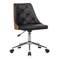HomeStock 38 in.H Adjustable Height White Faux Leather Seat Material with Swivels Office Chairs