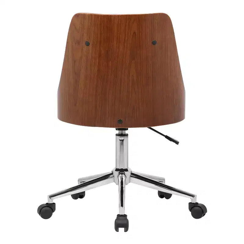 HomeStock Fauteuils de bureau pivotants avec siège en similicuir blanc et hauteur réglable de 38 po