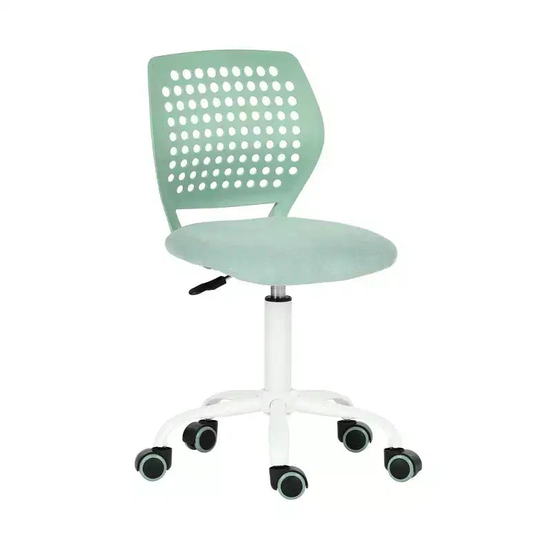 Chaise de bureau pivotante pour enfants Homy Casa avec siège rembourré et roulettes