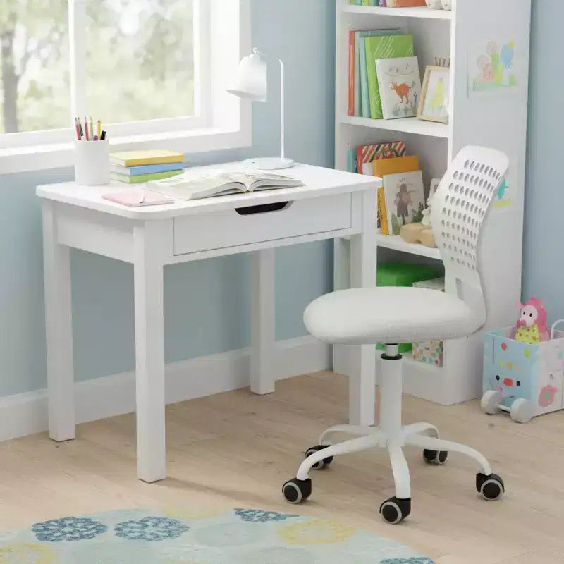 Chaise de bureau pivotante pour enfants Homy Casa avec siège rembourré et roulettes
