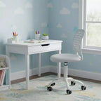 Chaise de bureau pivotante pour enfants Homy Casa avec siège rembourré et roulettes