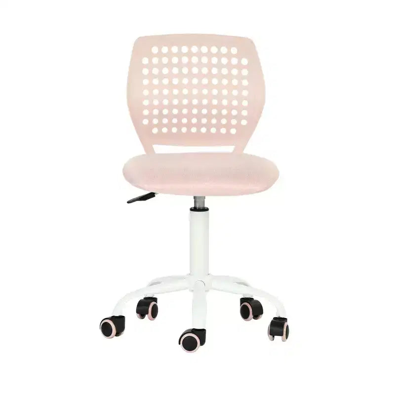 Chaise de bureau pivotante pour enfants Homy Casa avec siège rembourré et roulettes