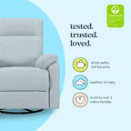 Fauteuil inclinable et pivotant Suzy avec port de chargement USB