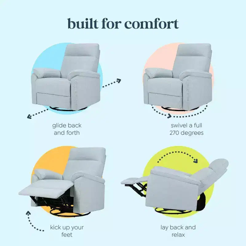 Fauteuil inclinable et pivotant Suzy avec port de chargement USB
