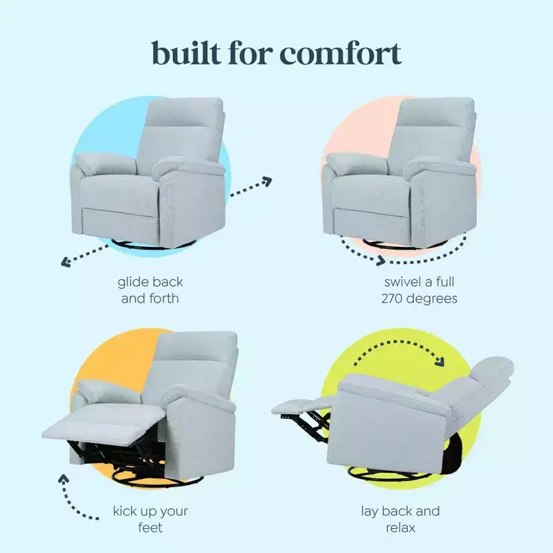 Fauteuil inclinable et pivotant Suzy avec port de chargement USB