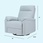 Fauteuil inclinable et pivotant Suzy avec port de chargement USB
