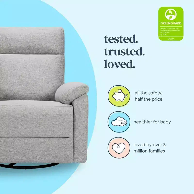 Fauteuil inclinable et pivotant Suzy avec port de chargement USB