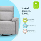 Fauteuil inclinable et pivotant Suzy avec port de chargement USB