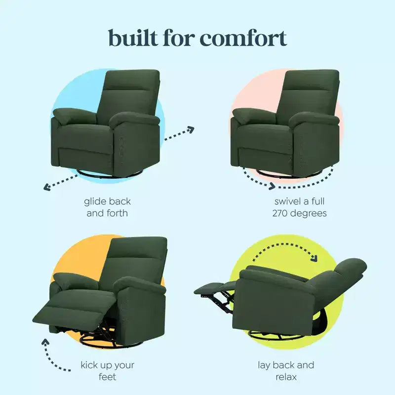 Fauteuil inclinable et pivotant Suzy avec port de chargement USB