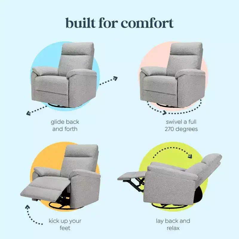 Fauteuil inclinable et pivotant Suzy avec port de chargement USB
