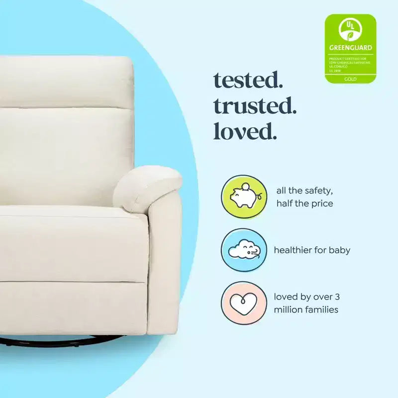 Fauteuil inclinable et pivotant Suzy avec port de chargement USB