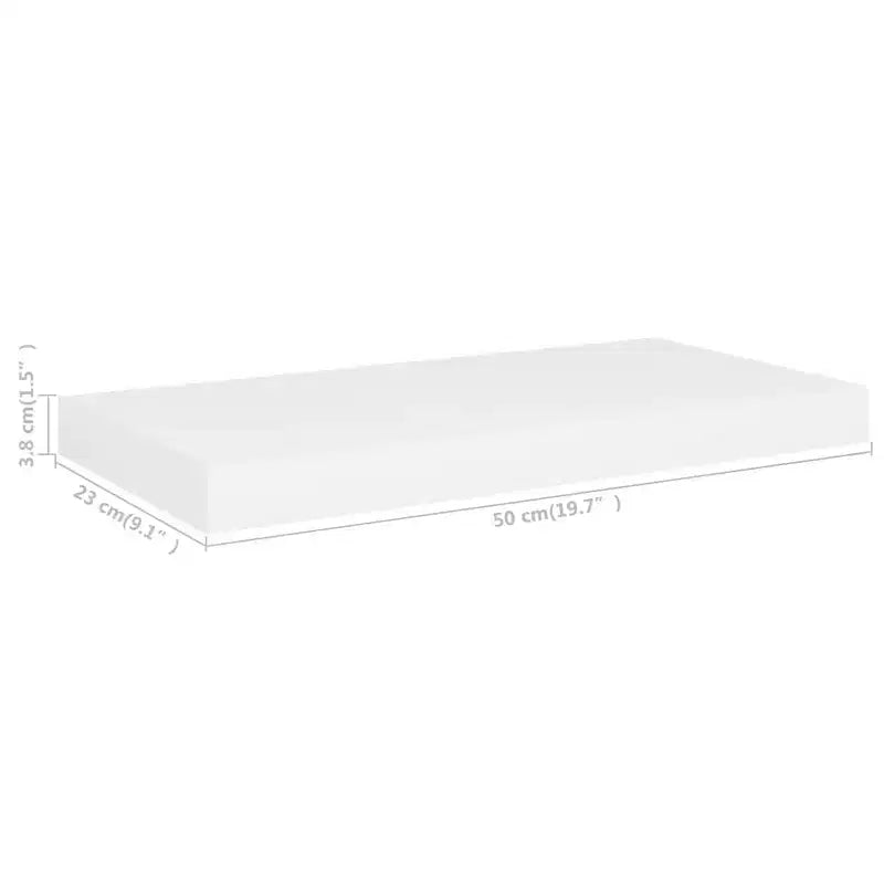 Lot de 2 étagères murales hexagonales en MDF blanc et métal, moyennes
