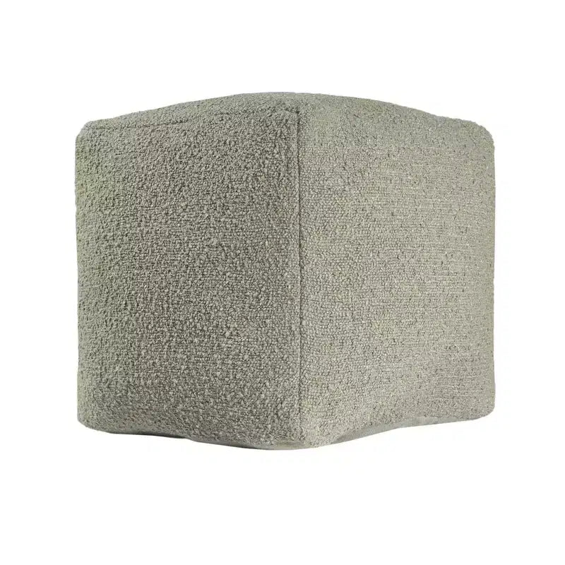 HomeRoots 18 Sage Boucle Pouf Ottoman