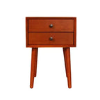 Table de chevet avec 2 tiroirs et façade inclinée pour chambre ou salon