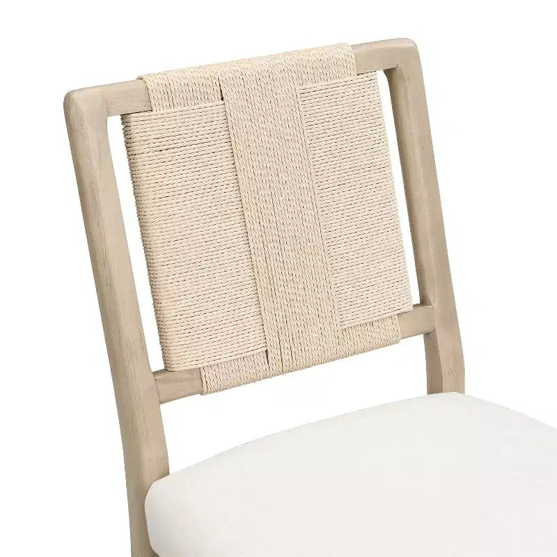 Ensemble de salle à manger rond 5 pièces Seema Modern avec chaises rembourrées en bois d'hévéa