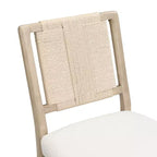 Ensemble de salle à manger rond 5 pièces Seema Modern avec chaises rembourrées en bois d'hévéa