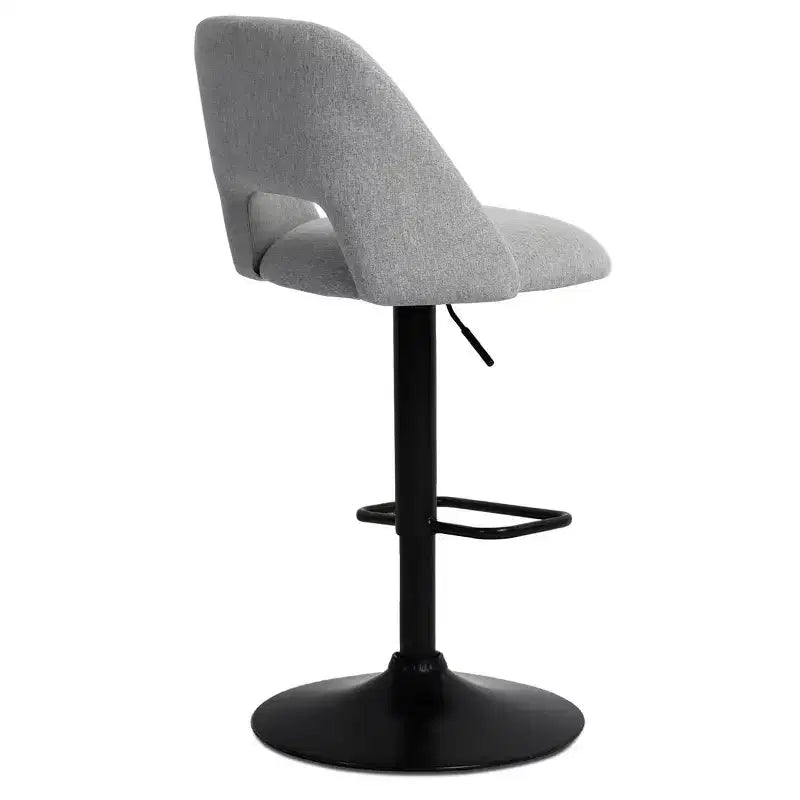 Lot de 2 tabourets de bar pivotants réglables, tabourets de comptoir rembourrés de 61 à 81 cm de hauteur avec dossiers et base noire - Panipeachy