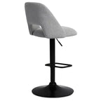 Lot de 2 tabourets de bar pivotants réglables, tabourets de comptoir rembourrés de 61 à 81 cm de hauteur avec dossiers et base noire - Panipeachy