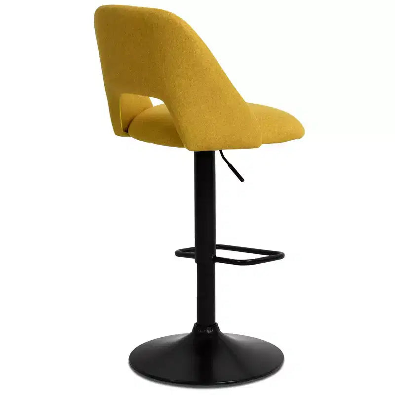 Lot de 2 tabourets de bar pivotants réglables, tabourets de comptoir rembourrés de 61 à 81 cm de hauteur avec dossiers et base noire - Panipeachy