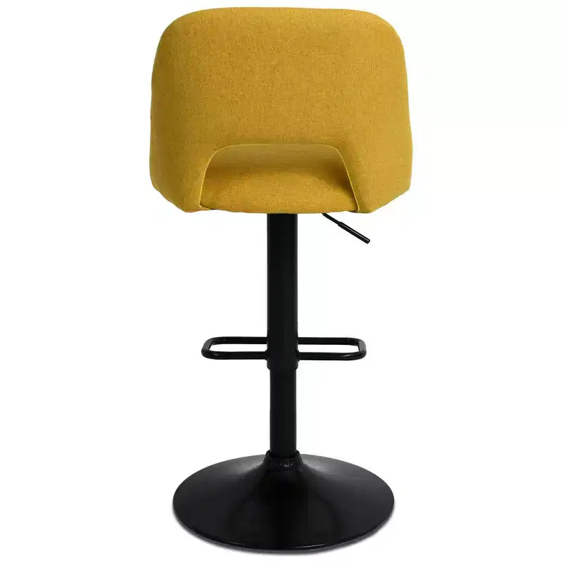Lot de 2 tabourets de bar pivotants réglables, tabourets de comptoir rembourrés de 61 à 81 cm de hauteur avec dossiers et base noire - Panipeachy