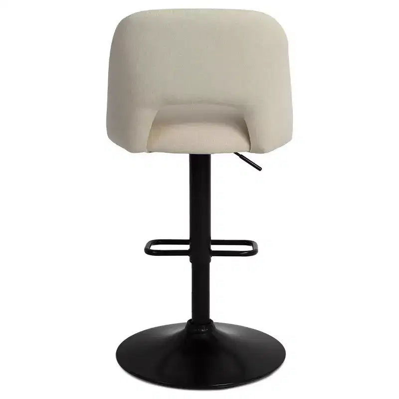 Lot de 2 tabourets de bar pivotants réglables, tabourets de comptoir rembourrés de 61 à 81 cm de hauteur avec dossiers et base noire - Panipeachy