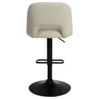Lot de 2 tabourets de bar pivotants réglables, tabourets de comptoir rembourrés de 61 à 81 cm de hauteur avec dossiers et base noire - Panipeachy