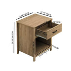 Table de chevet minimaliste avec tiroir et étagère ouverte, table de chevet moderne pour chambre ou salon-Panipeachy