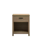 Table de chevet minimaliste avec tiroir et étagère ouverte, table de chevet moderne pour chambre ou salon-Panipeachy