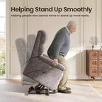 Fauteuil inclinable électrique avec massage, chauffage bi-zone et assistance au levage, dossier réglable, tissu velours pour salon, bureau