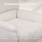 Fauteuil inclinable électrique avec massage, chauffage bi-zone et assistance au levage, dossier réglable, tissu velours pour salon, bureau