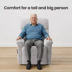 Fauteuil inclinable électrique avec massage, chauffage bi-zone et assistance au levage, dossier réglable, tissu velours pour salon, bureau