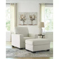Ammon Ottoman, rembourrage en polyester tressé, ivoire