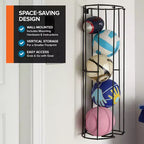 Range de rangement vertical mural Modern Innovations pour ballons (6 pièces)