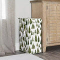 Panier à linge pliable avec poignées - Sapin des bois vert et blanc